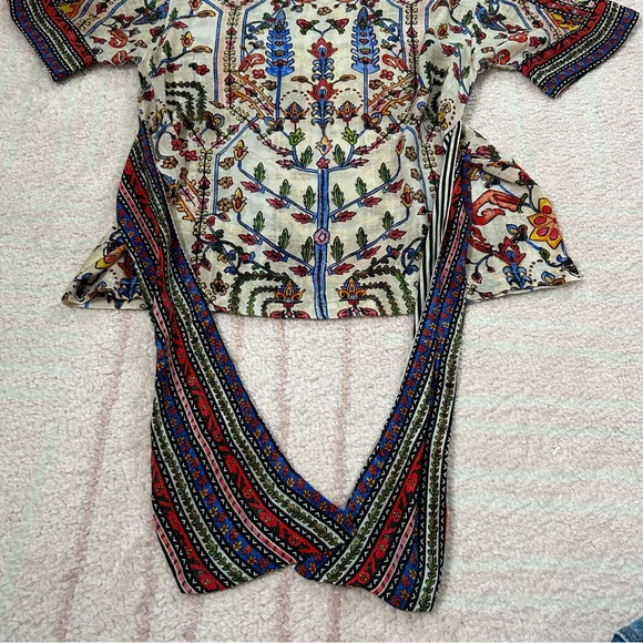 Anthropologie Vineet Bahl Floral Patterned Embroidered Women's Top Size Small - Picture 14 of 16